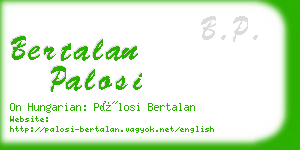 bertalan palosi business card